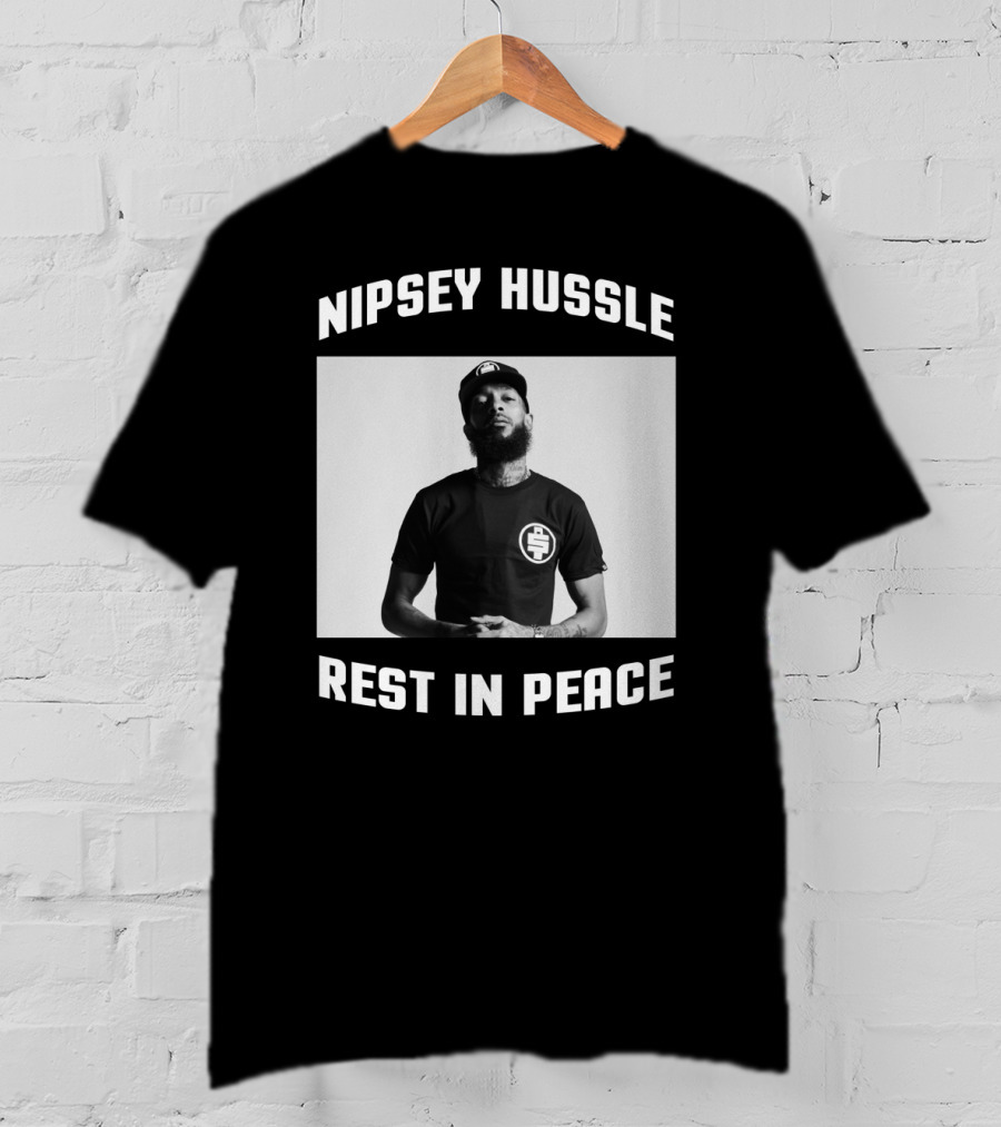 Nipsey Hussle Rest In Peace Memorial Tribute With Iconic Cap T-Shirt
