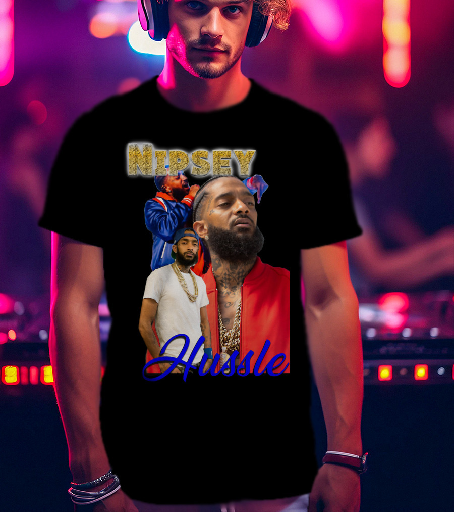 Nipsey Hussle Retro Rap Legends Iconic Collage T-Shirt