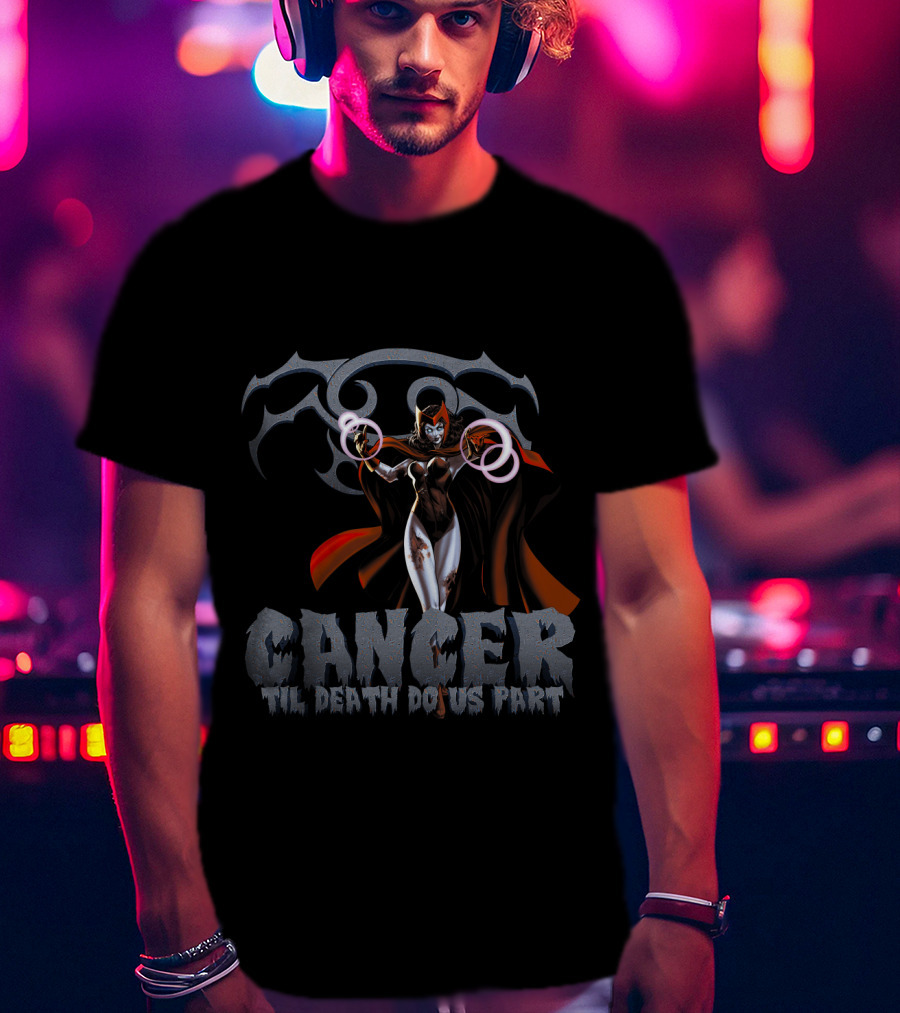 Cancer Til Death Do Us Part Scarlet Witch Marvel Fans T-Shirt