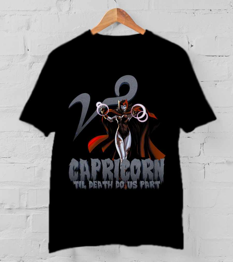 Capricorn Til Death Do Us Part Scarlet Witch Marvel Fans T-Shirt