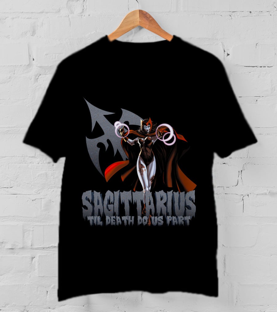 Sagittarius Til Death Do Us Part Scarlet Witch Marvel Fans T-Shirt