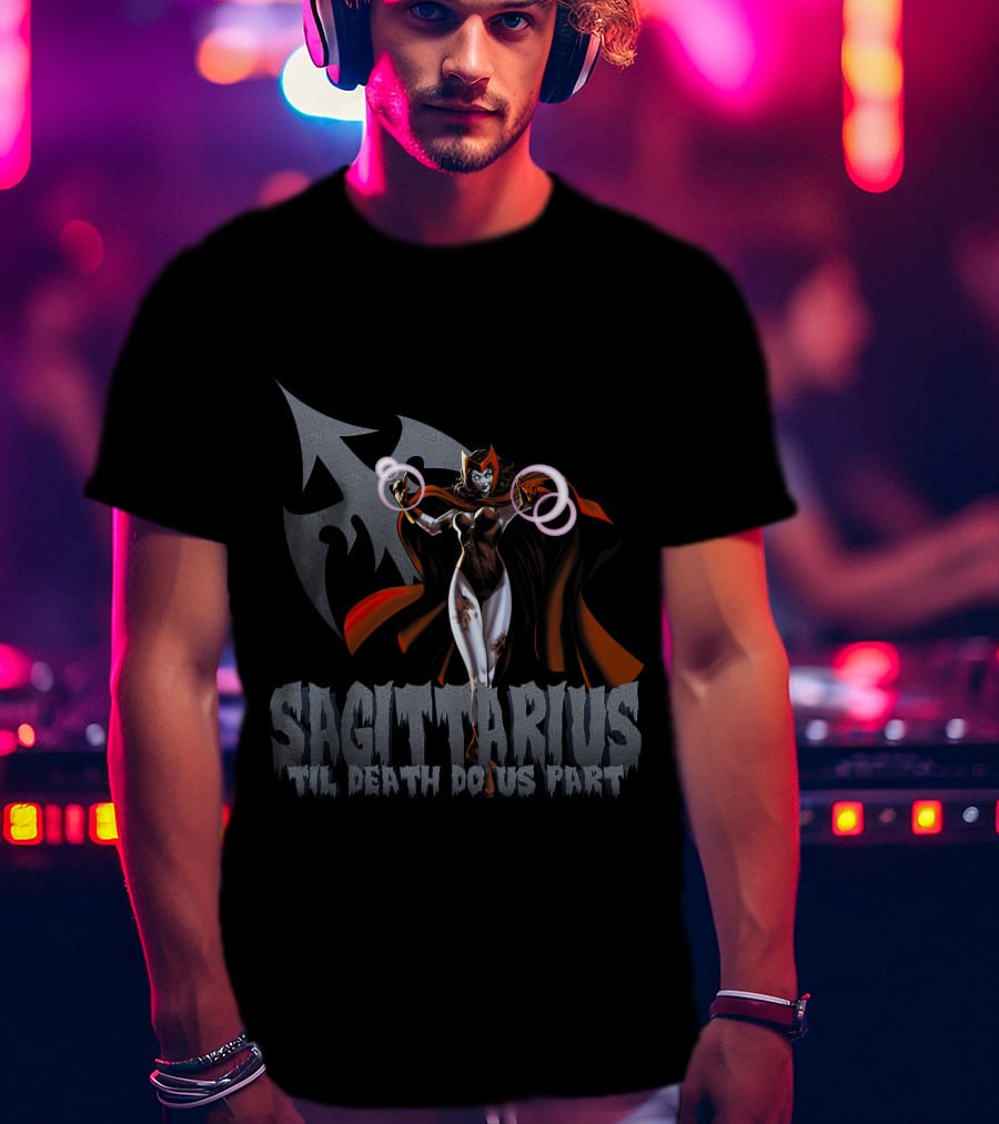 Sagittarius Til Death Do Us Part Scarlet Witch Marvel Fans T-Shirt