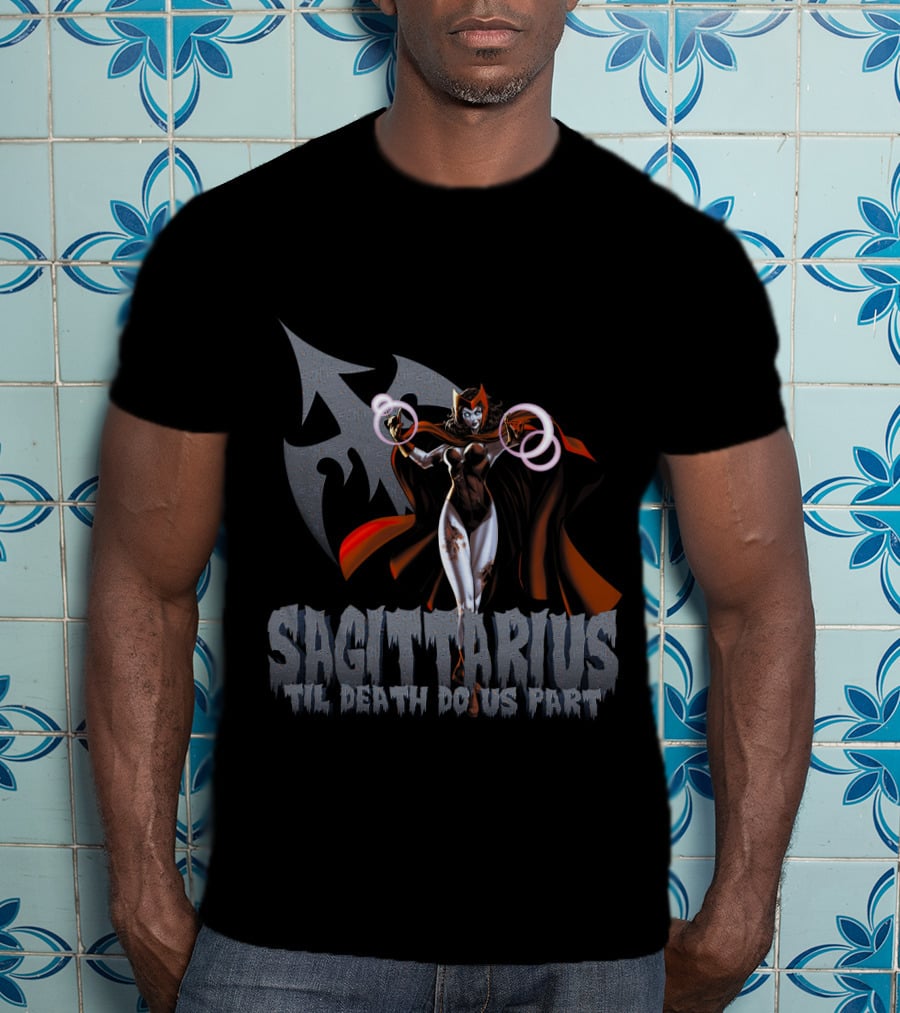 Sagittarius Til Death Do Us Part Scarlet Witch Marvel Fans T-Shirt