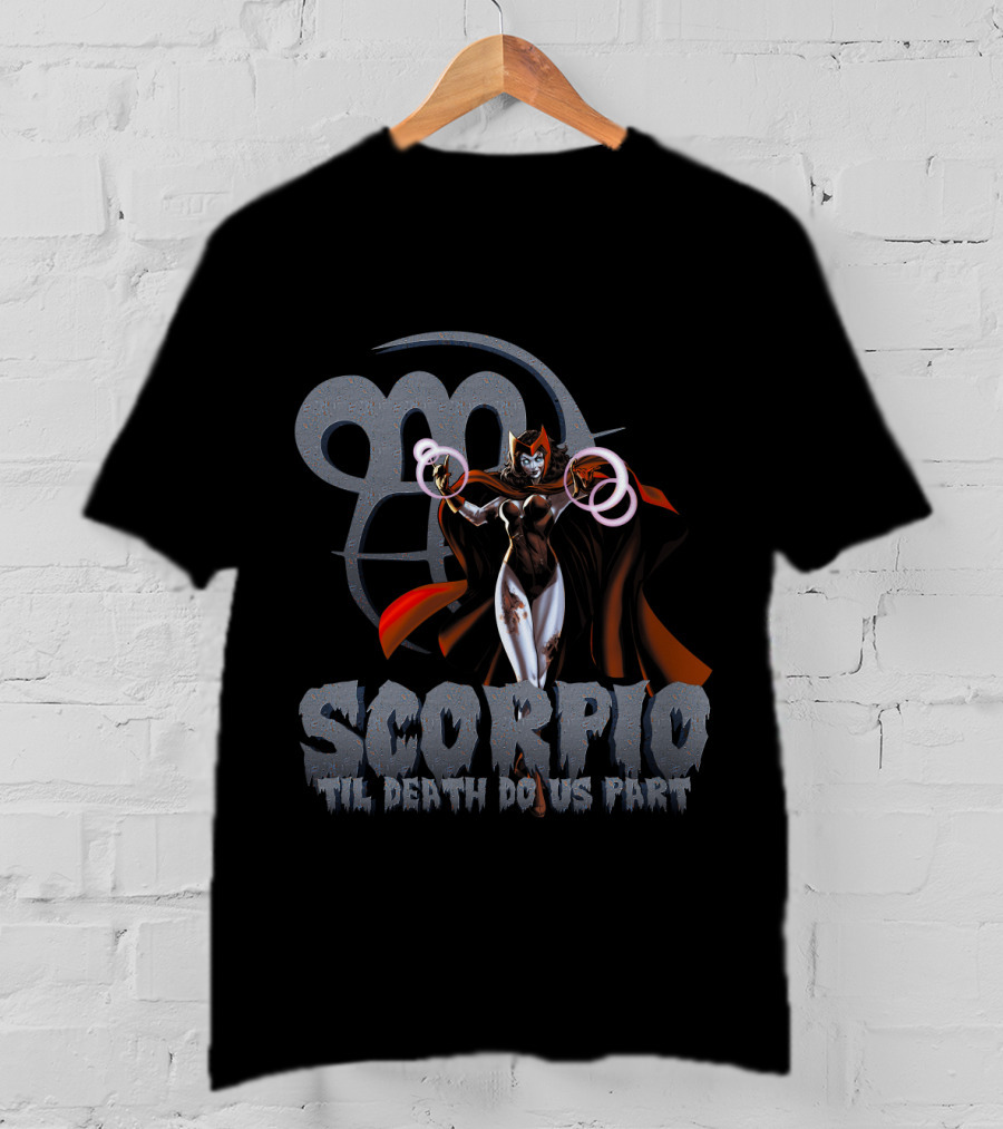 Scarlet Witch Scorpio Til Death Do Us Part Marvel Fans T-Shirt
