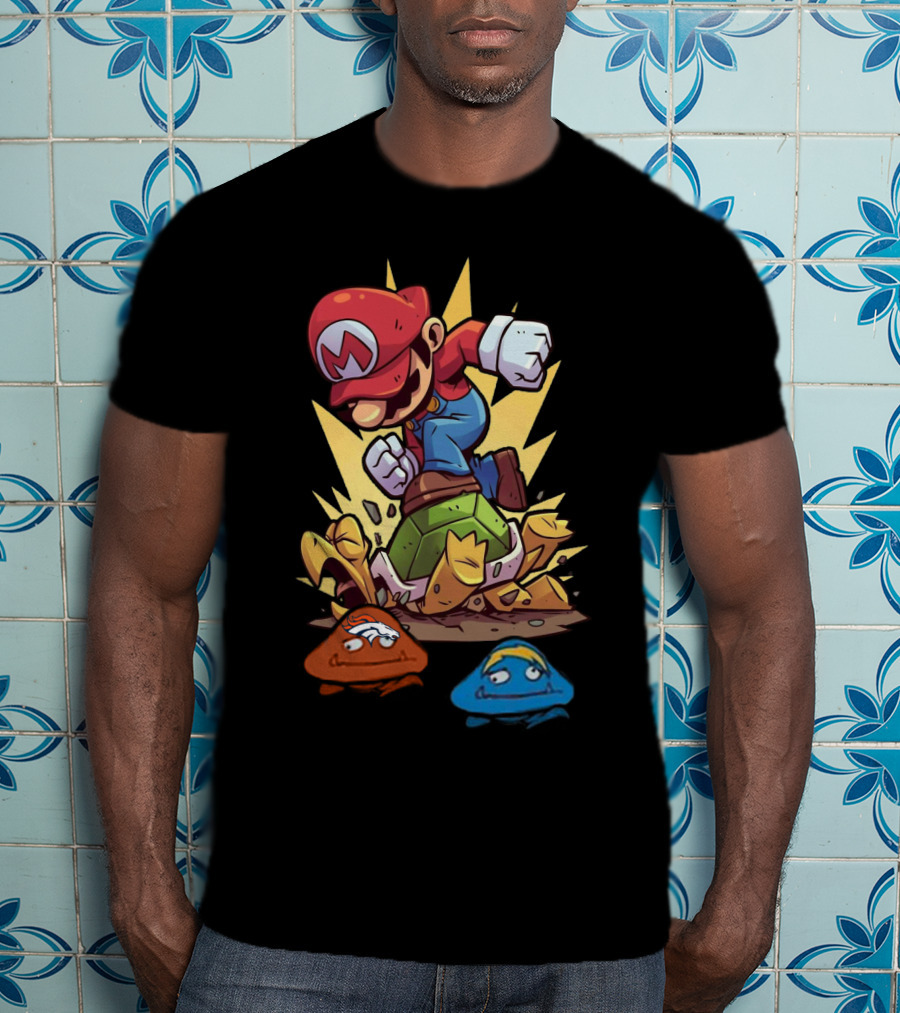 Super Mario Crushing Koopa Shell With Goombas T-Shirt