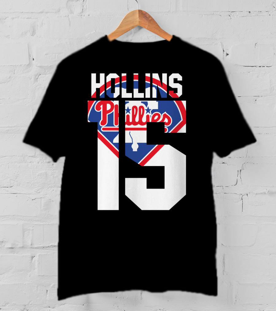Hollins 15 Philadelphia Phillies 1993 Baseball Team T-Shirt