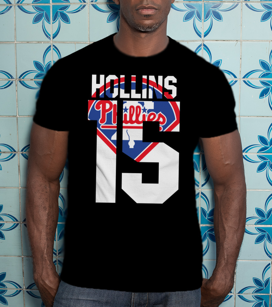 Hollins 15 Philadelphia Phillies 1993 Baseball Team T-Shirt