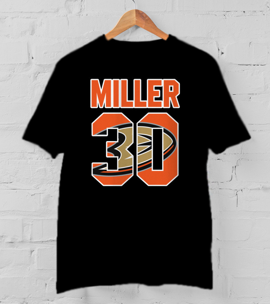 Miller Anaheim Ducks 30 NHL Hockey Ryan T-Shirt