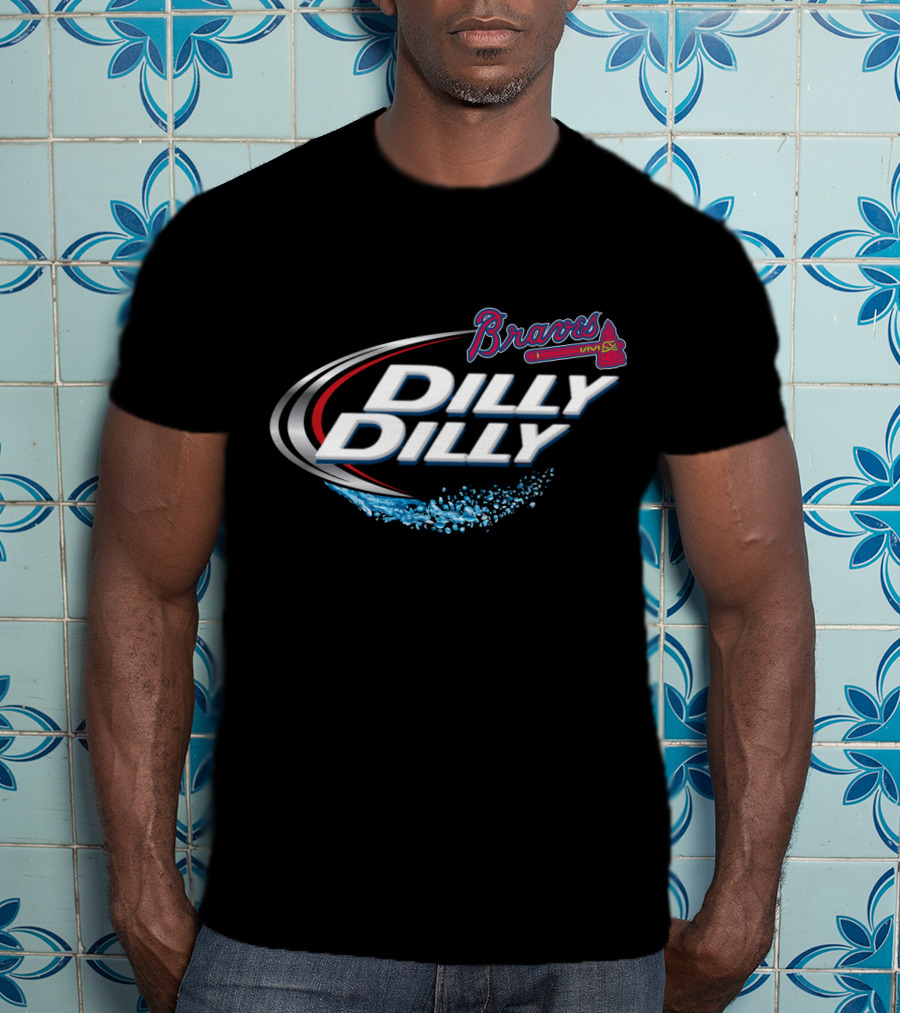 Atlanta Braves Dilly Dilly Logo Splash Baseball T-Shirt