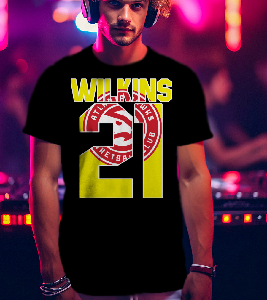 Atlanta Hawks Dominique Wilkins 21 Basketball T-Shirt