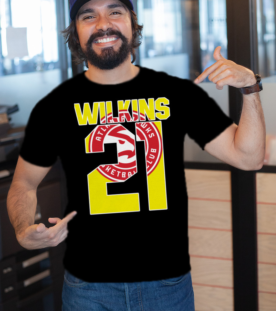Atlanta Hawks Dominique Wilkins 21 Basketball T-Shirt