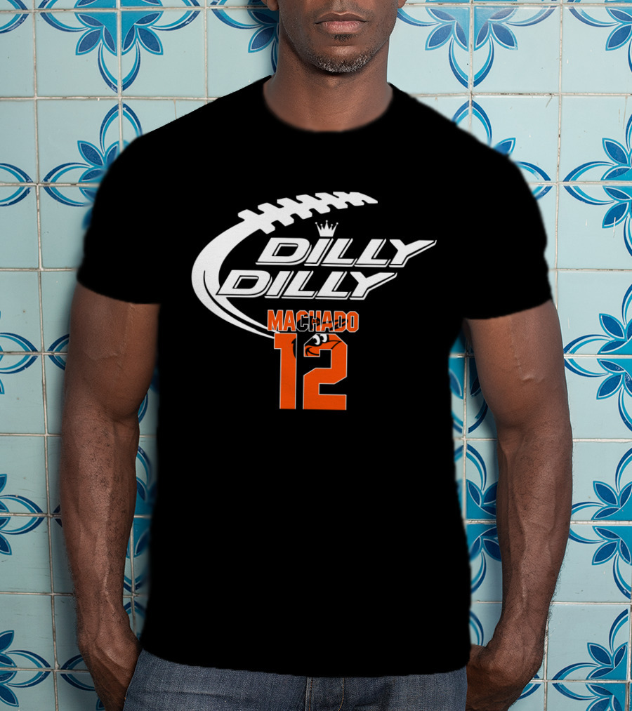 Dilly Dilly Machado 12 Baltimore Orioles Football Crown T-Shirt
