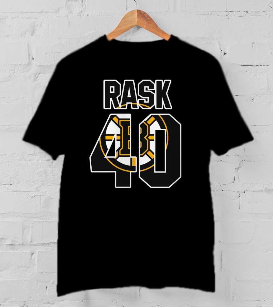 Rask 40 Boston Bruins Logo NHL T-Shirt