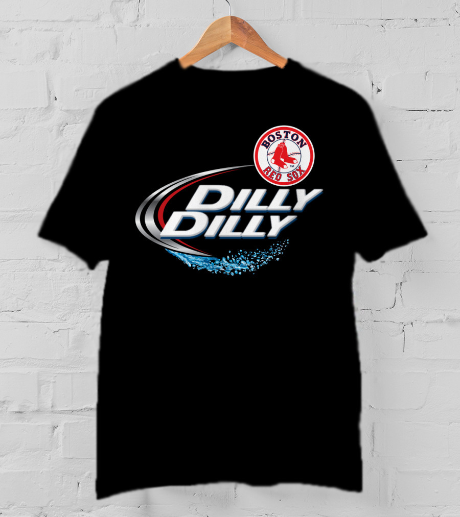 Boston Red Sox Dilly Dilly Slogan With Iconic Team T-Shirt