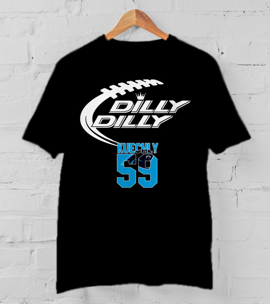 Carolina Panthers Luke Kuechly 59 Dilly Dilly Football T-Shirt