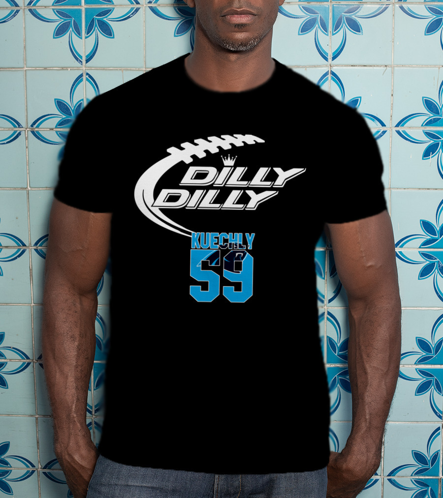 Carolina Panthers Luke Kuechly 59 Dilly Dilly Football T-Shirt