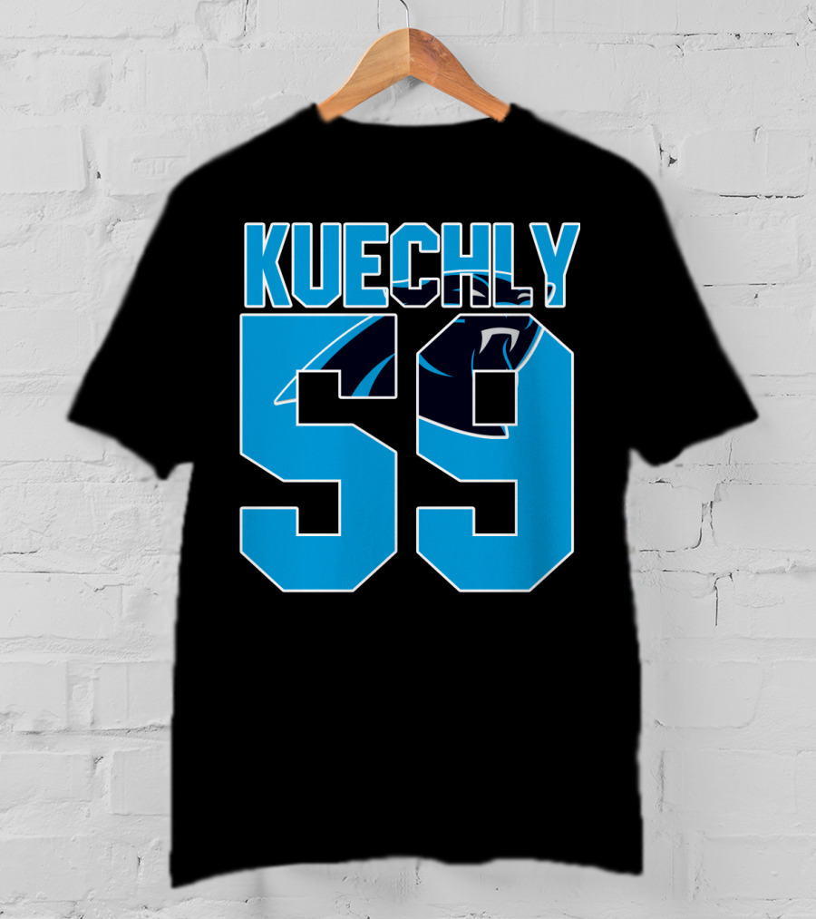 Carolina Panthers Luke Kuechly 59 Team Game Jersey T-Shirt