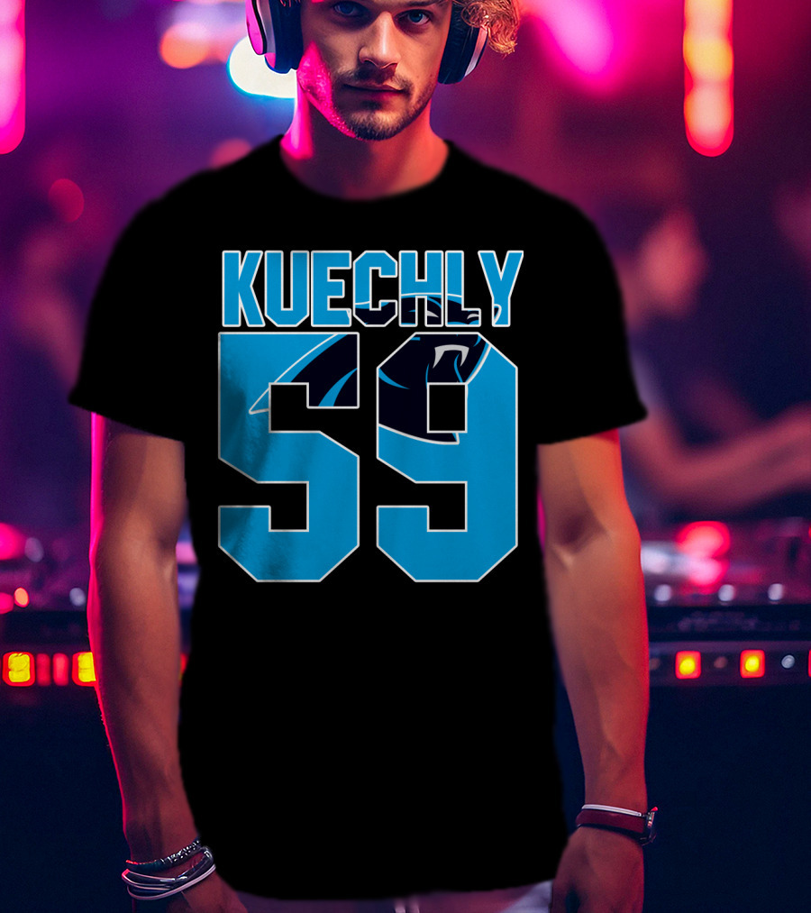 Carolina Panthers Luke Kuechly 59 Team Game Jersey T-Shirt