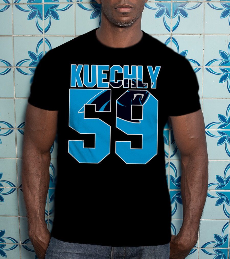 Carolina Panthers Luke Kuechly 59 Team Game Jersey T-Shirt
