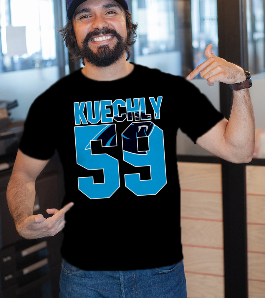 Carolina Panthers Luke Kuechly 59 Team Game Jersey T-Shirt