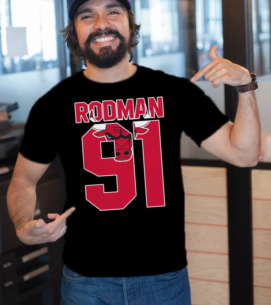 Rodman 91 Chicago Bulls T-Shirt