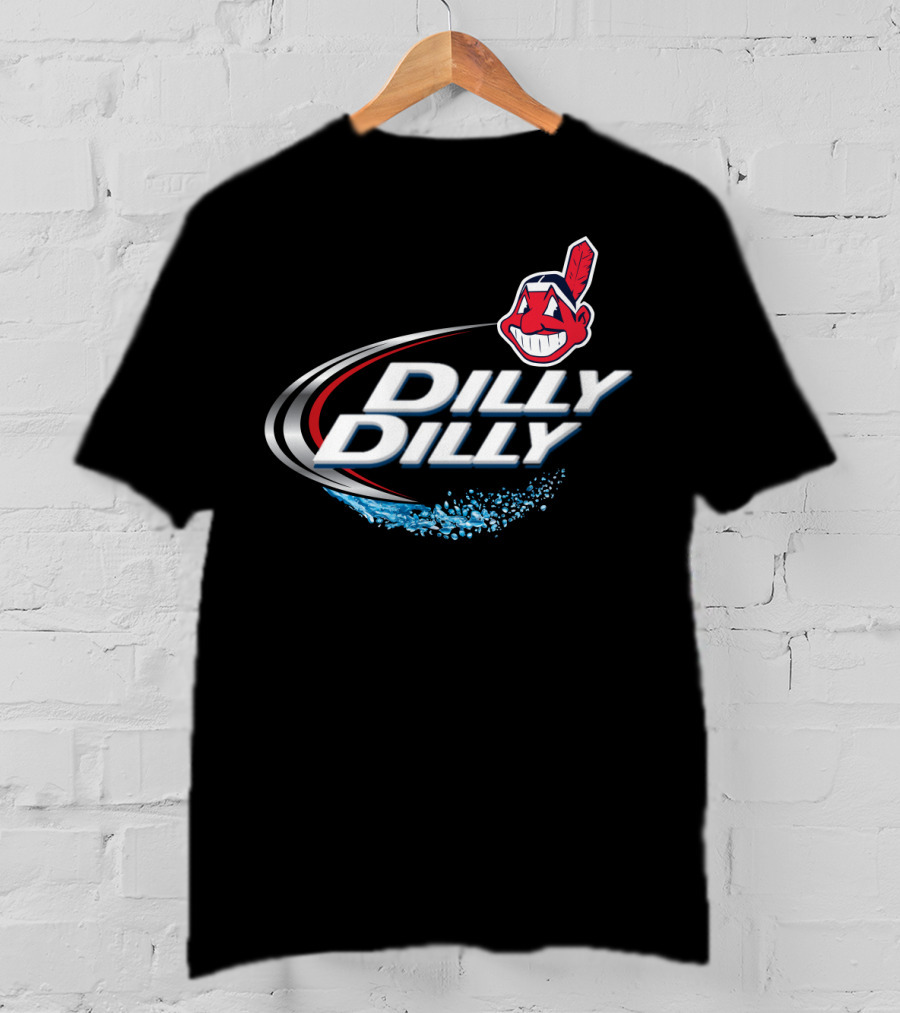 Cleveland Indians Dilly Dilly Chief Wahoo Splash T-Shirt