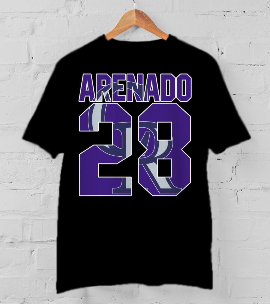 Arenado 28 Colorado Rockies Iconic Baseball Jersey Number T-Shirt