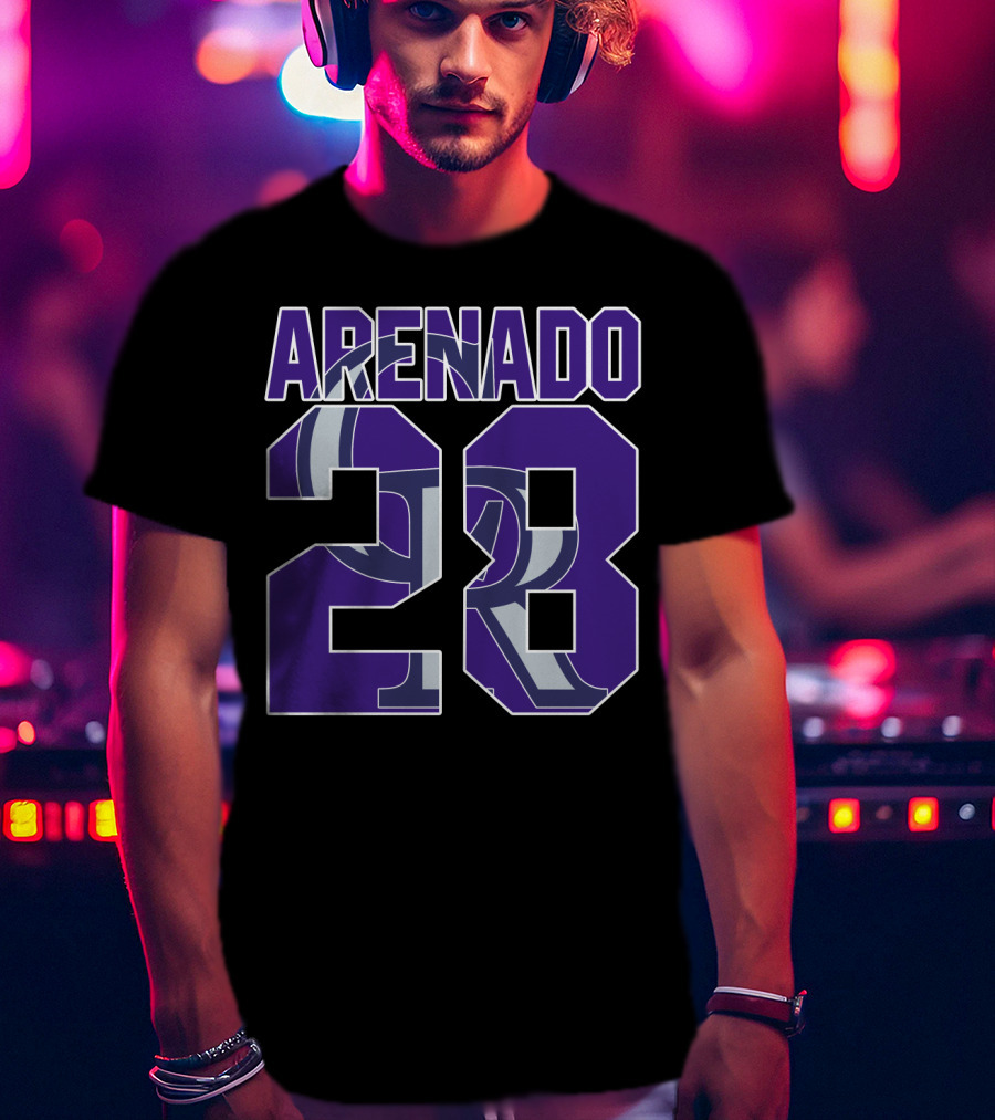 Arenado 28 Colorado Rockies Iconic Baseball Jersey Number T-Shirt