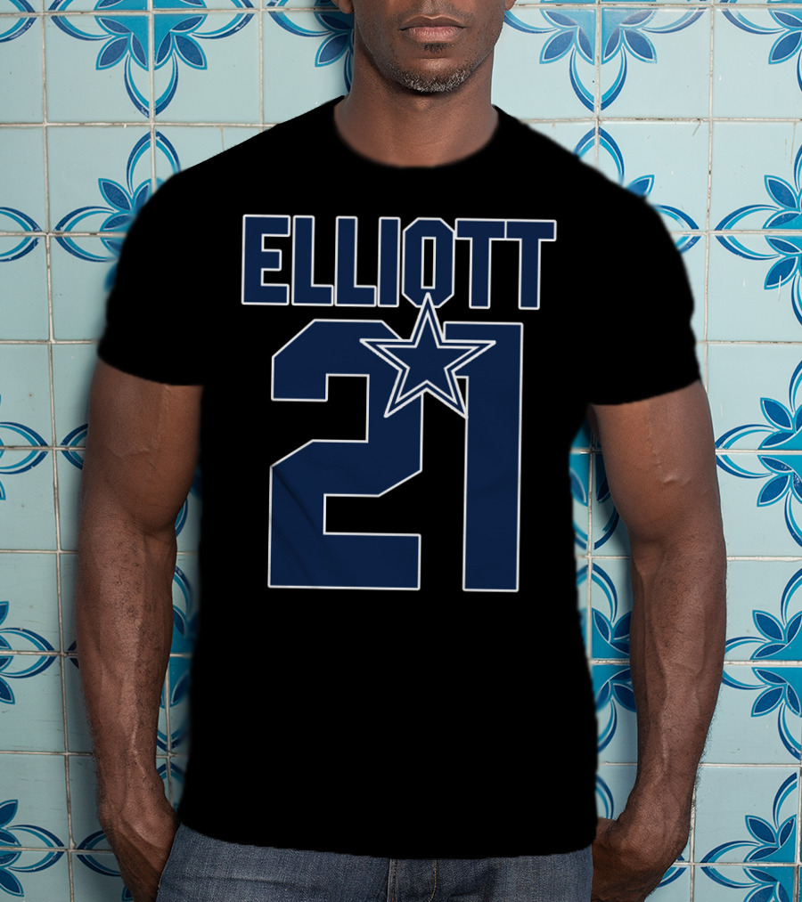Ezekiel Elliott 21 Dallas Cowboys Star T-Shirt