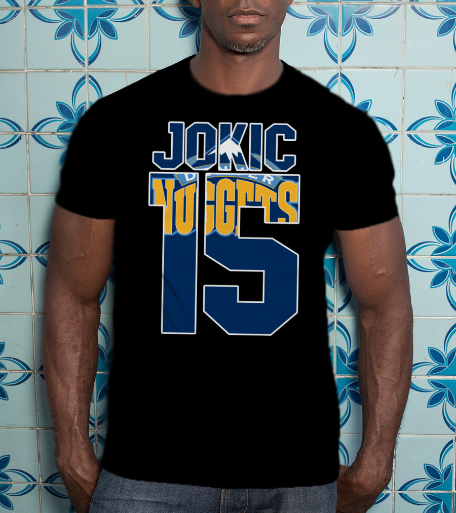 Denver Nuggets Nikola Jokic 15 Basketball Fan Gear T-Shirt