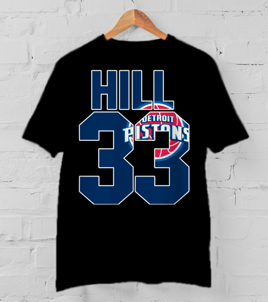 Detroit Pistons Grant Hill 33 Basketball T-Shirt