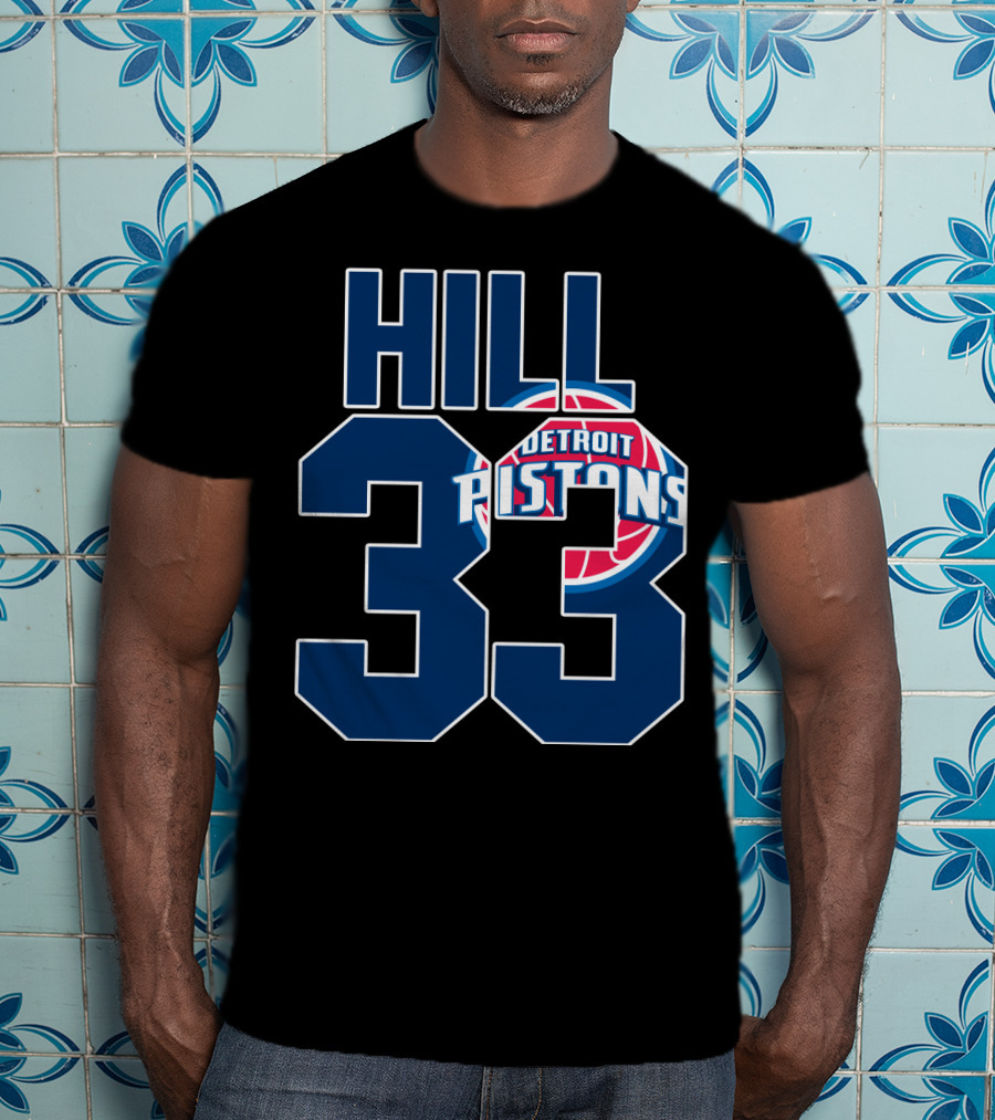 Detroit Pistons Grant Hill 33 Basketball T-Shirt