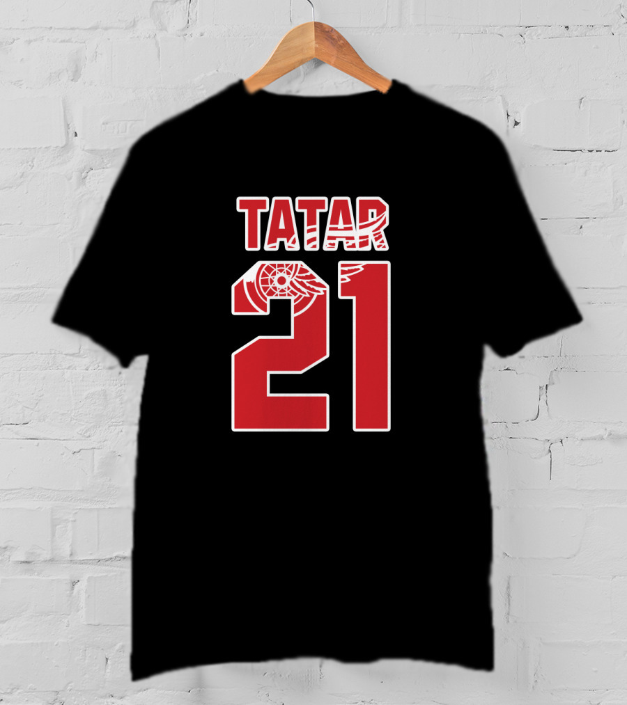 Detroit Red Wings Tomas Tatar 21 NHL Hockey Number T-Shirt