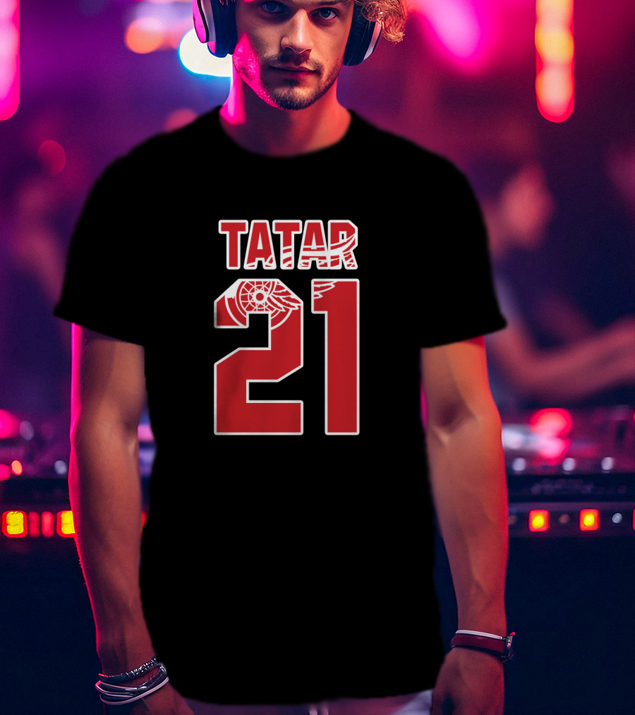 Detroit Red Wings Tomas Tatar 21 NHL Hockey Number T-Shirt