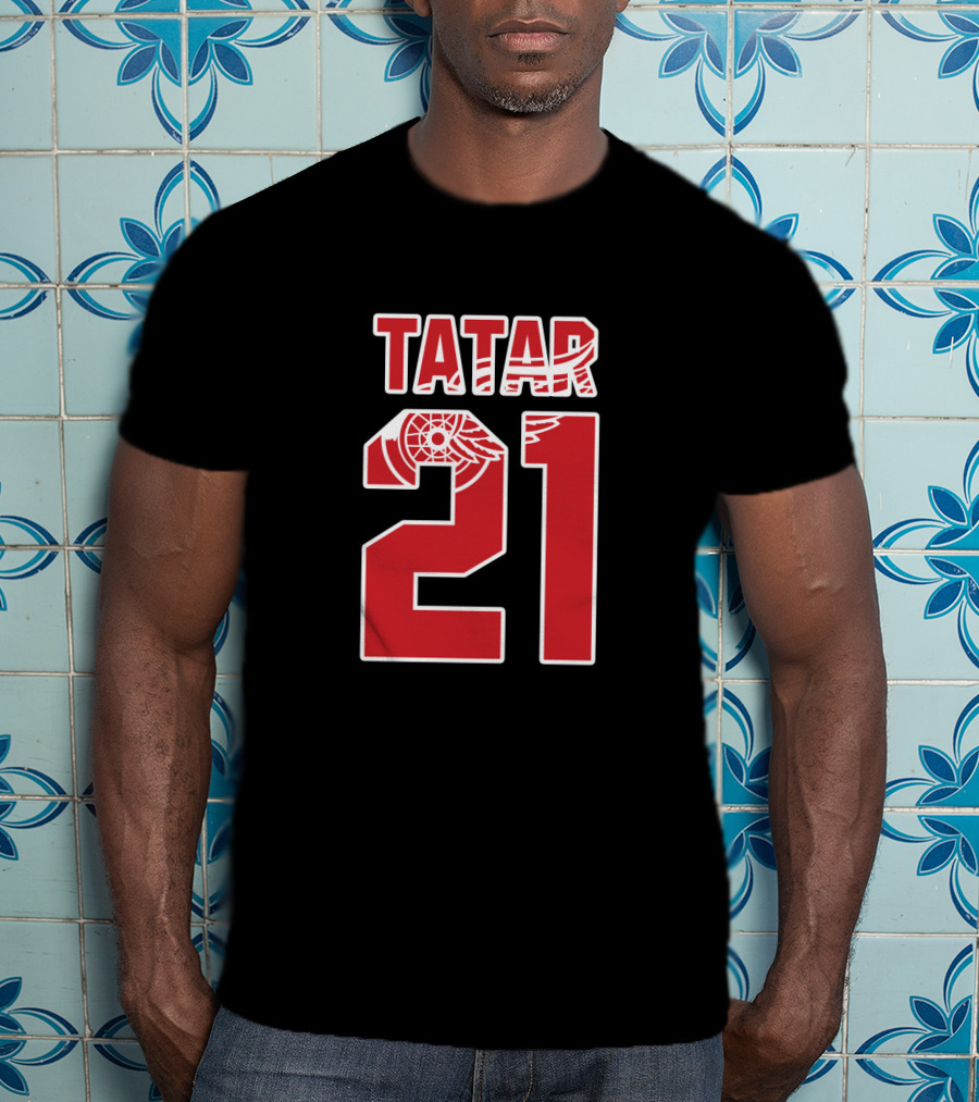 Detroit Red Wings Tomas Tatar 21 NHL Hockey Number T-Shirt