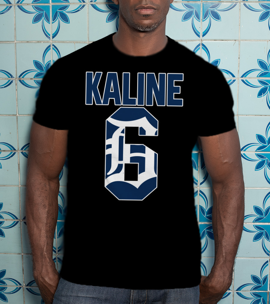 Kaline 6 Detroit Tigers Iconic Jersey Number T-Shirt