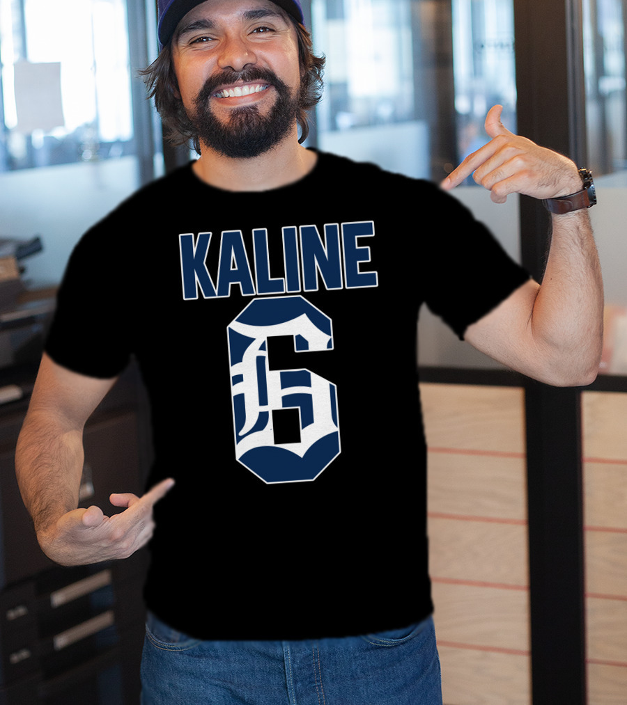 Kaline 6 Detroit Tigers Iconic Jersey Number T-Shirt