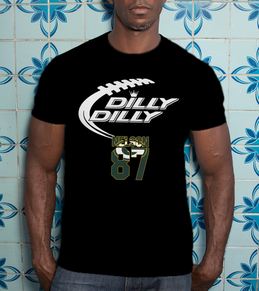 Green Bay Packers Jordy Nelson 87 Football Dilly Dilly T-Shirt