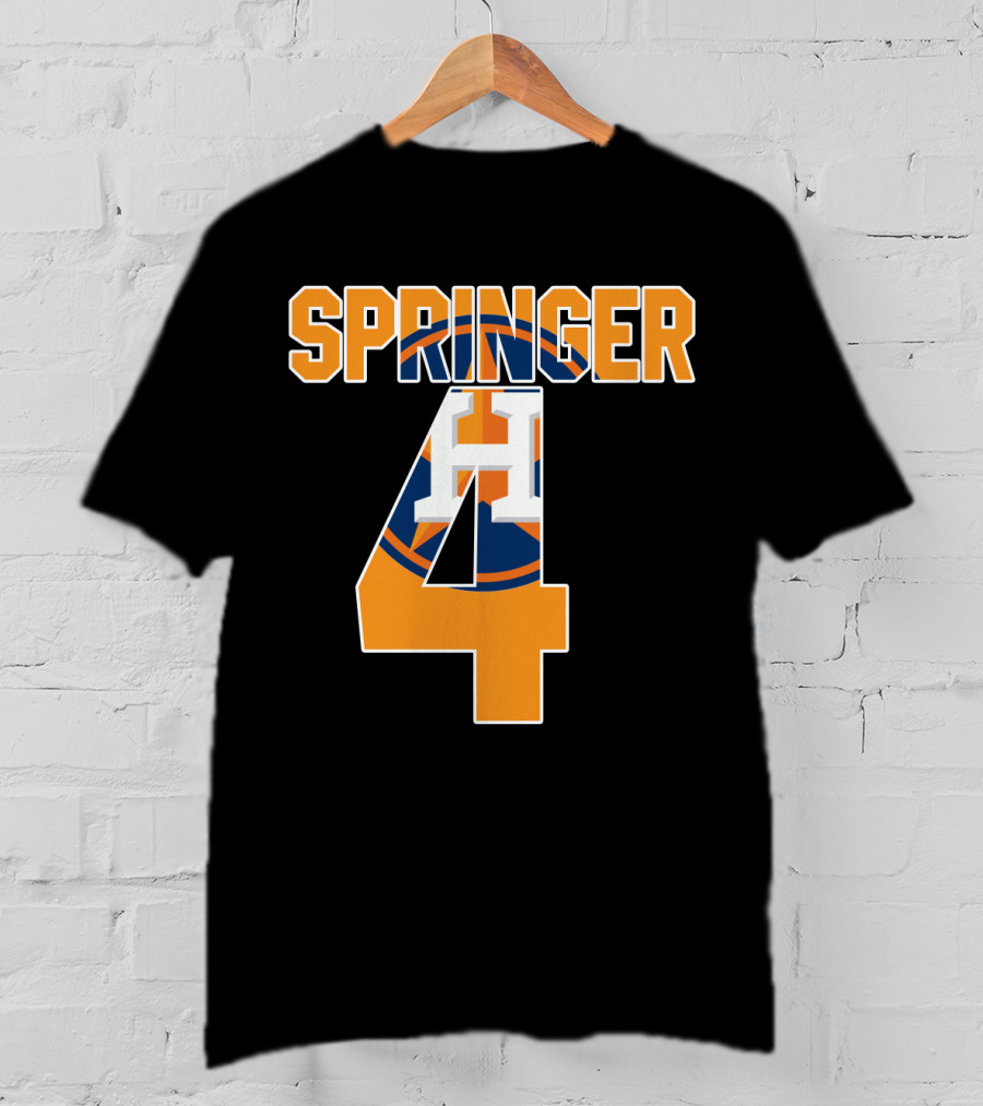 Houston Astros George Springer Number 4 Jersey T-Shirt