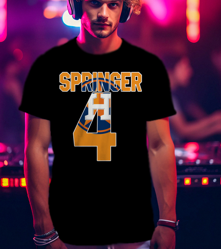 Houston Astros George Springer Number 4 Jersey T-Shirt