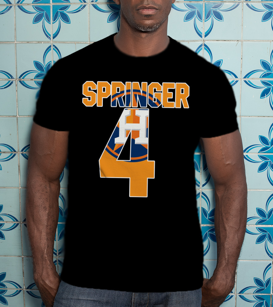 Houston Astros George Springer Number 4 Jersey T-Shirt