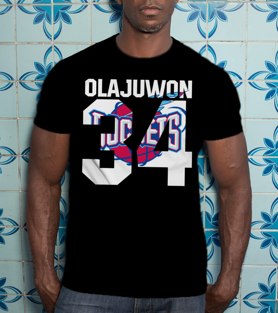 Olajuwon 34 Houston Rockets Basketball T-Shirt