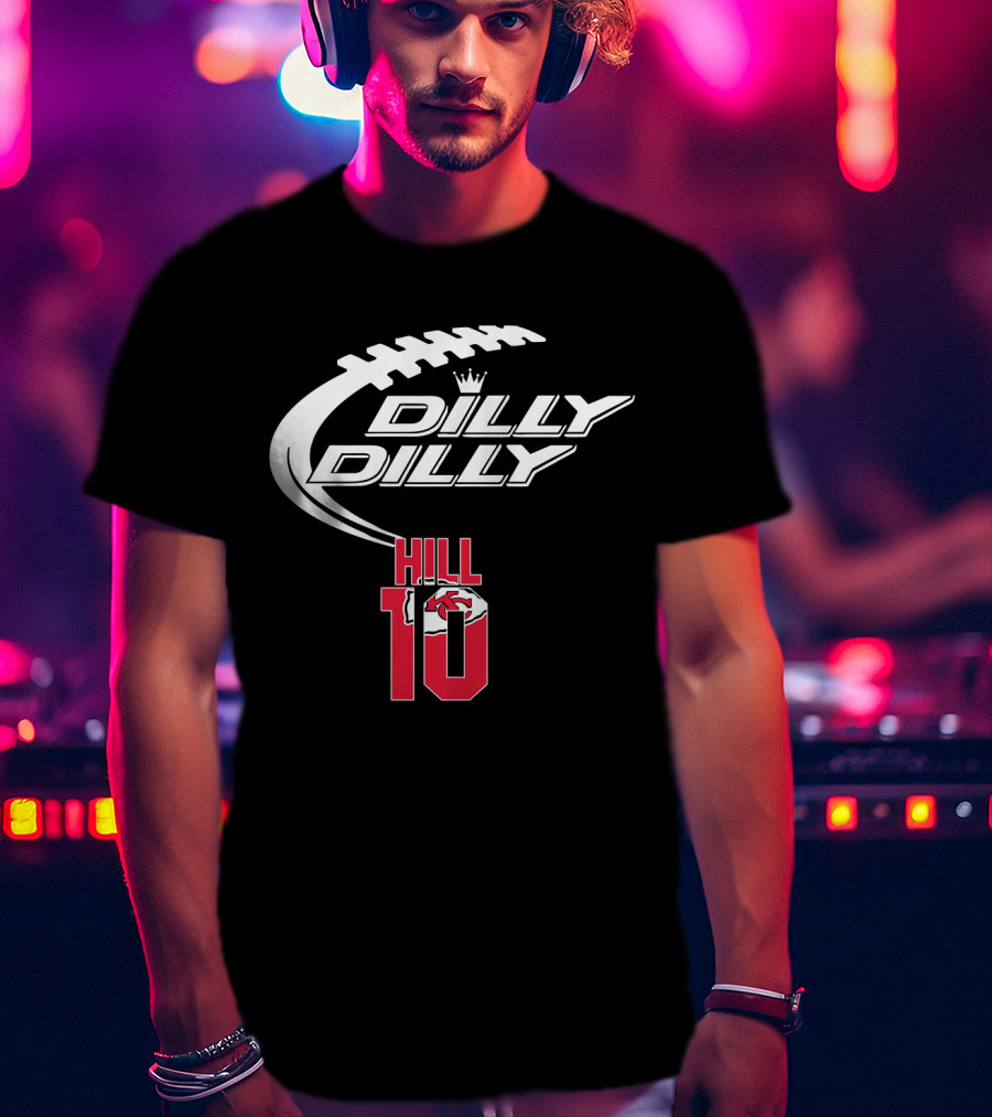 Kansas City Chiefs Tyreek Hill 10 Dilly Dilly Football T-Shirt
