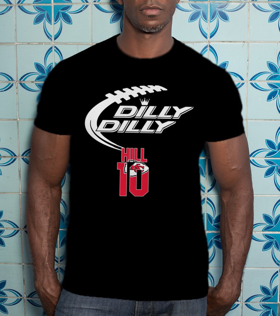 Kansas City Chiefs Tyreek Hill 10 Dilly Dilly Football T-Shirt