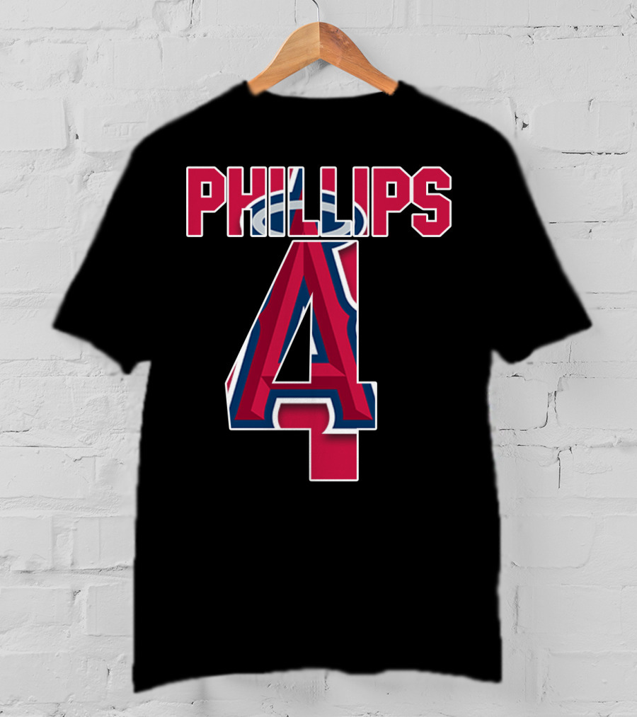Phillips 4 Los Angeles Angels Baseball Team T-Shirt