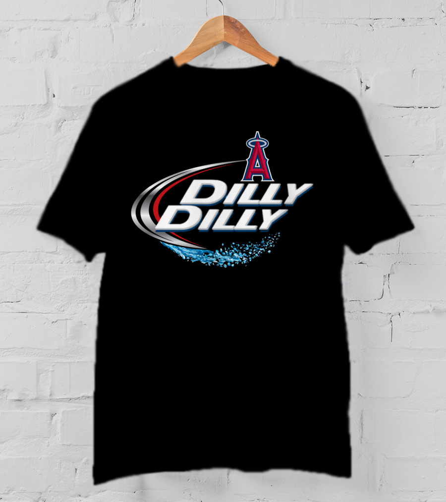 Los Angeles Angels Dilly Dilly Logo With Halo And Splash T-Shirt