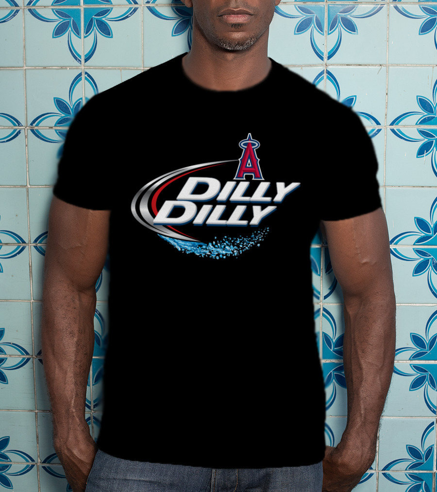 Los Angeles Angels Dilly Dilly Logo With Halo And Splash T-Shirt