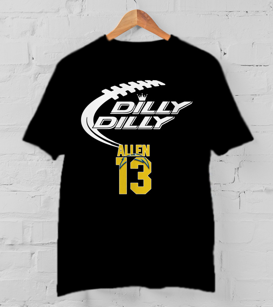 Los Angeles Chargers Allen 13 Dilly Dilly Football T-Shirt