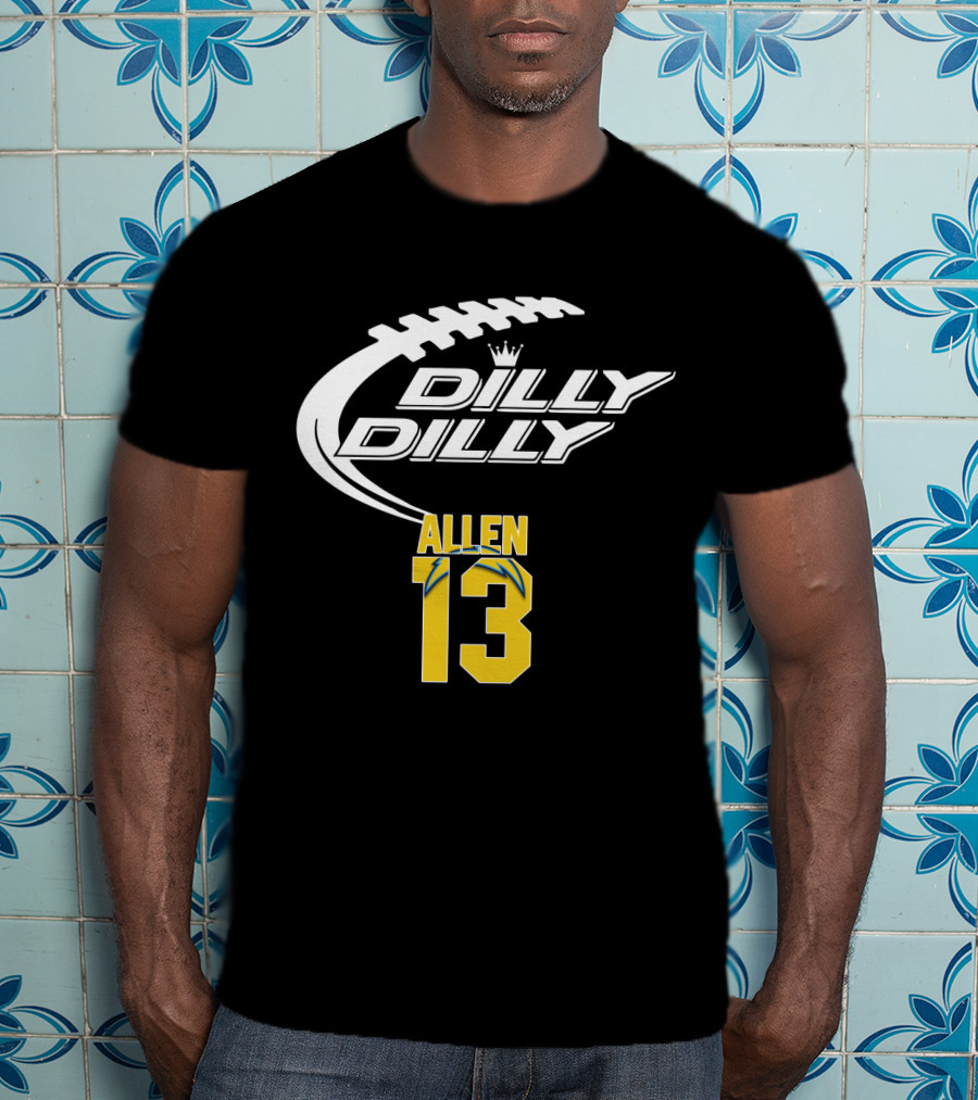 Los Angeles Chargers Allen 13 Dilly Dilly Football T-Shirt