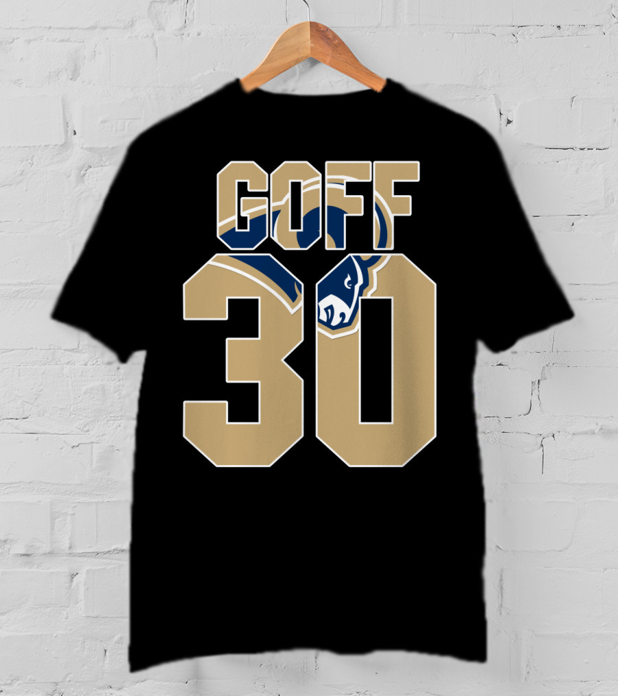 Goff 30 Los Angeles Rams Jersey With Team T-Shirt